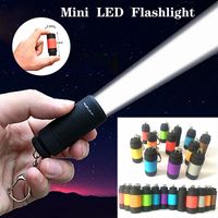 Wholesale 12 Colors Portable Mini Flashlight USB Rechargeable Keychain LED Small Flashlight Strong Light Waterproof Travel Electric Torch