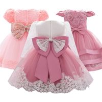 Wholesale girl birthday beaded girl s first Eucharist party Embroidered months Baby Dress LJ201221