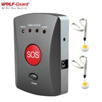 Wholesale Wolf Guard Wireless GSM SMS Panel with SOS Panic Button Emergency Device Kit for Elder Children Home Alarm Security System Y1201