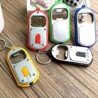 Wholesale Keychain Lamp Bottle Opener With LED Light Opener Keyrings Multifunctional Opener Random Color Send RRB13708