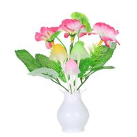 Wholesale AC110 V LED Flower Vase Potted Wall Lamp Night Light Sensitive Light Control Automatic Color Changing