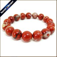 Wholesale Beaded Strands Natural River Jaspers Stone Handmade Red Color Chakra Bracelet Jewelry mm Round Bead Creative Gifts Couples Bracelets1