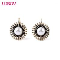 Wholesale Stud Pair Of Women Round Pearl Alloy Earrings Brinco China Jewelry Factory Wholesale1