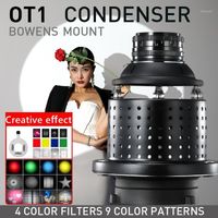 Wholesale OT1 Bowens Mount Focalize Conical Snoots Photo Optical Condenser Art Special Effects Shaped Beam Light Cylinder W lens Color Gel1