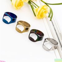 Wholesale Stainless Steel Ring Bottle Opener Beer Originality Kitchen Accessories Finger Keyring Gadgets Portable Simple Small High Quality tb M2