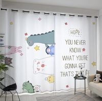 Wholesale Nordic simple girl Princess wind Curtain ins animal bedroom bay window children s room curtains shading
