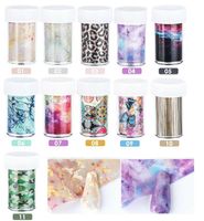 Wholesale HOT Gradient Marble Butterfly Transfer Sticker for Nail Foil Pink Blue Paper Shinning Slider Nail Stripe Wraps DIY Adhesive Manicure