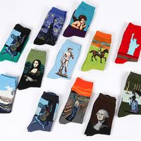 Wholesale Mens socks Novelty Happy Funny Men Graphic Cotton spandex Designers Christmas Gift Fashion Personality