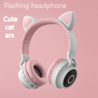 Wholesale Fashion The New Students Lovely Cartoon Cat Ears Bluetooth Wireless Headset Gaming Headset Headband Phone Headset Hot Sale