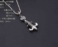 Wholesale Luxury Design Pendant Necklace Fashion Jewelry Exquisite Thai Silver Men s and Women s Same Personalized Ball Lily Boat Anchor Sweater Chain