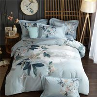 Wholesale 100 pure cotton Chinese style retro wind extra large double bed set feather quilt cover bed sheet linen pillow cover1