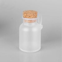 Wholesale Frosted Plastic Cosmetic Bottles Containers with Cork Cap and Spoon Bath Salt Mask Powder Cream Packing Bottles Makeup Storage Jars CCA2648