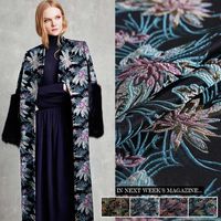 Wholesale 50x145cm High Quality Metallic Embroidered Brocade Jacquard Fabric For Women Dress Fashion Fabrics Sewing1