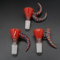 Wholesale horn bowl in set nice color hook bowl mm Male Joint Handle smoking Accessories For Bongs Water Pipes