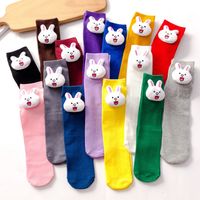 Wholesale 15 Colors Kid Adult Sock Knee High Animal Rabbit Funny Cartoon Stocking Embroidery Easter For Parent Child Socks