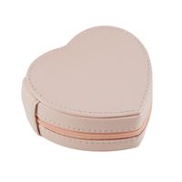 Wholesale Simple Leather Careful Jewelry Box Necklace Ring Bracelet Earring Portable Travel Storage Gift Box
