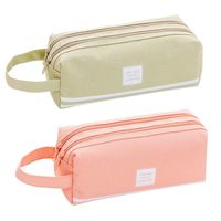 Wholesale Pencil Bags Pack Large Capacity Pen Storage Case Double Zipper Student Stationery Pouch Bag Multi Compartments Holder For
