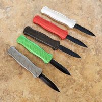 Wholesale 5 Colors Mini Pocket Knife Butterfly Handle automatic auto Dual Action Tactical Folding Fixed Blade Knife Fishing EDC Survival Tool Knives