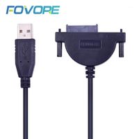 Wholesale Computer Cables Connectors LED Indicator USB To Pin Mini SATA II Cable Adapter For Notebook CD ROM DVD ROM HDD Caddy Slimline Dr