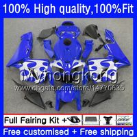 Wholesale 100 Fit For HONDA CBR600F5 CBR600 RR CBR600RR HM Silver blue CBR RR CBR CC RR CC F5 Injection Fairings