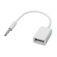 Wholesale 3 mm Male AUX Audio Plug Jack To USB Female Converter Cord Cable Car MP3 mp4 MUSIC