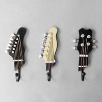 Wholesale Hooks Rails set Vintage Guitar shaped Wall Resin Musical Instrument Model Decorates Door Hook For Bar Bedroom Home Mx5081158
