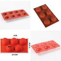 Wholesale Jelly Cake Chocolates Mold Brick Red Hemispherical Food Grade Silicone Mould DIY Environment Protection Hot Sale yy J2