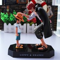 Wholesale 15cm Anime One Piece Four Emperors Shanks Straw Hat Luffy PVC Action Figure Going Merry Doll Collectible Model Toy Figurine Q1123
