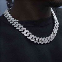 Wholesale y Iced Out Jewelry Sterling Sier Gold Plated VVS Custom Necklace Cuban Link Chain Men