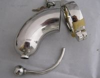 Wholesale adultshop Cage Stainless Steel Totally With Enclosed Male Cock Catheter Penis Ring Chastity Belt Device Adult Bondage BDSM Product Sex