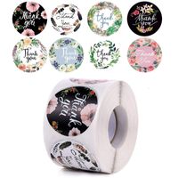 Wholesale 500pcs roll Thank You Stickers Seal Labels Inch Birthday Wedding Party Christmas Gift Packaging Envelope Decoration JK2101KD
