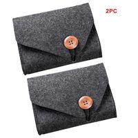 Wholesale Card Holders Mini Felt Pouch Power Bank Storage Bag Data Cable Mouse Earphone Travel Organizer Digital Products Key Coin Package