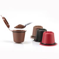 Wholesale best seller Reusable Coffee Capsules Cup cycle use Black Refillable Coffee Capsule Refilling Filter Coffeeware Gift