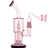 Wholesale Fast delivery inch Hitman Glass beaker Bongs double layer filtration Dab Rigs Recycler Oil Rig smoking Water Pipes mm joint oil burner