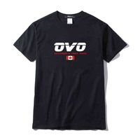 Wholesale Hot Selling OVO drake OWL New Canadian Flag Spring Summer Short Sleeve T shirt Rapper Print Hip Hop Couple