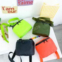 Wholesale Kids Solid Color Casual Bag Girls Boys Photography Fashion Props Children Crossbody Mini Purse Cool Boy Dress Up Accessories