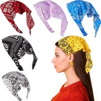 Wholesale Amoeba Headband Women Headcloth Kerchief Lady Hair Accessory Turban Triangle Wrap Adult Fashion Hair Head Band Bandanas Headwear