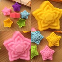 Wholesale Cupcake Silicone Moulds Pentagonal Star Shape Baking Utensils Mold Red Yellow Green Blue Purple Silicones Mould be L1