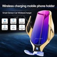 Wholesale R9 Wireless Charger Smart Sensor Car Phone Auto Holder W Fast Charging Clip Holder Samsung Huawei Xiaomi Android colours for choose a20