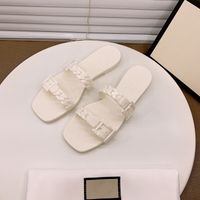 Wholesale New Color Paris Womens Slippers Beautiful Scuffs Shoes Summer Sandals Beach Slides Slippers Ladies Flip Flops Loafers Sexy Best Embroidered