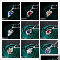 Wholesale Pendant Necklaces Pendants Jewelry High Grade Fashion Womens Gemstone Sier Necklace Pieces A Mixed Style Sterling Drop Deliver