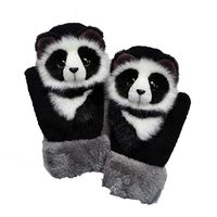 Wholesale Five Fingers Gloves Cat Dog Panda Plus Velvet Thickened Winter Goves Mens Ladies And Child Thermo Fur Finger Mittens