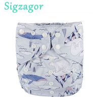 Wholesale Nxy Baby Diapers sigzagor to Years Old Big Cloth Nappy Pocket One Size Reusable Washable Microfleece Inner Kids Toddler Junior