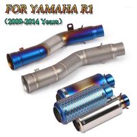 Wholesale Motorcycle Exhaust System Stainless Steel Side Row Middle Link Pipe No Muffler Slip on For R1 YZF R1