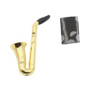 Wholesale Mini Smoking Pipe Saxophone Trumpet Shape Metal Aluminum Tobacco Pipes Novelty items Gift Grinder Smoke Tools DHL
