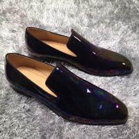 Wholesale Gentleman Red Bottom Dandelion Men s Mocassin Shoes Best Quality Oxford Black Leather Loafers Luxury Party Wedding Dress With Box