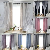 Wholesale Kids Bedroom Blackout Curtains Fashion Jarl Home Creative Hollow Star Window Fashion Kitchen Curtain Drapes for Living Room Pink