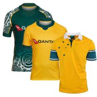 Wholesale Hot sales Australia WALLABIES home away Rugby Jersey national team wallabie Retro Rugby shirt EMS