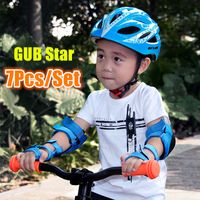 Wholesale 7pcs One set GUB Star Cycling kids Folding Children Bike Motorcycle Helmet BMX Skate Fixed Safe Cap boy girls cm bike