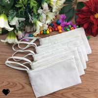 Wholesale White Fabric Art Handbags DIY Blank Hand Painted Bag Handle Storage Multifunctional Coin Key Package Purse Portable Durable qw N2